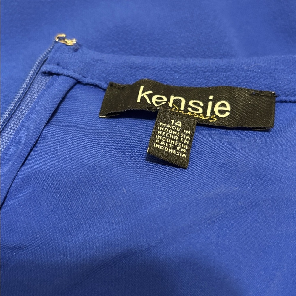 KENSIE💙EUC PLEATED FAUX HALTER COCKTAIL DRESS - Picture 9 of 15